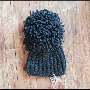 Mega Pom Winter Hat Charcoal
